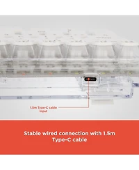 RadioShack Wired Usb A Transparent Mechanical Gaming Backlit Keyboard 2607148