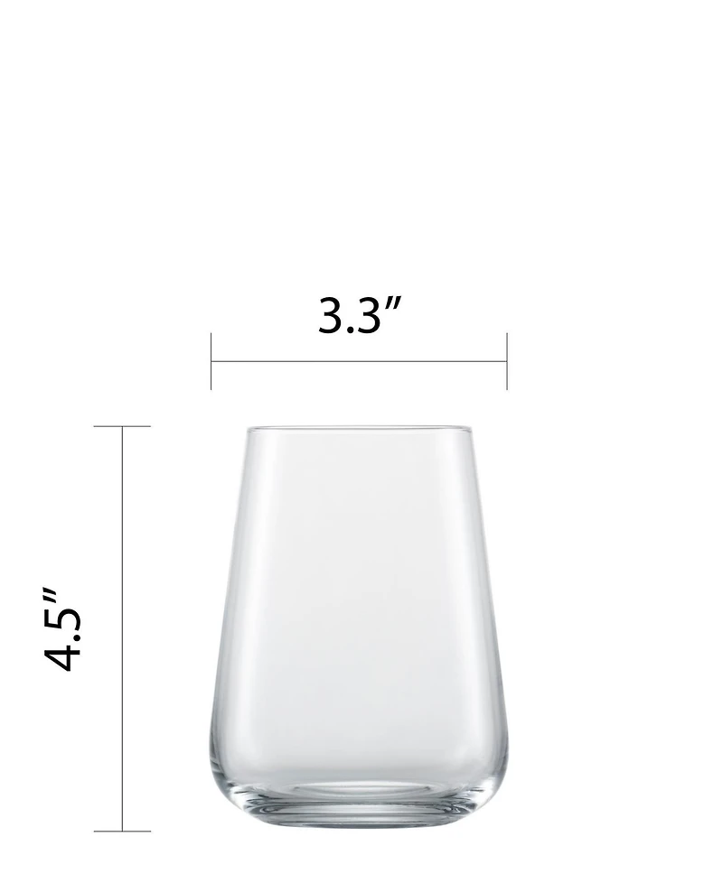 Zwiesel Glas Vervino Stemless Wine Glasses, Set of 4