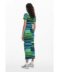Desigual Women's Striped long dress