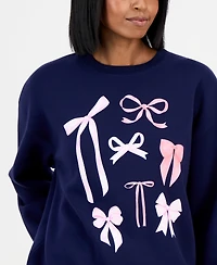Self Esteem Juniors' Bow Graphic-Print Sweatshirt