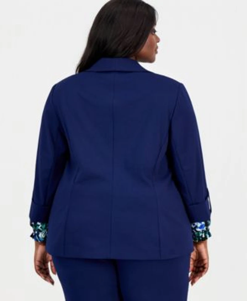 Ak Anne Klein Shawl Collar Blazer Straight Pants