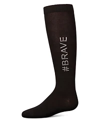 Memoi Girls' #Bebrave Knee High Socks