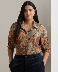 Lauren Ralph Plus Paisley Shirt