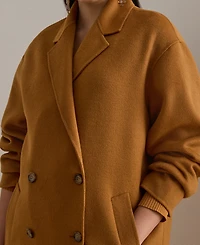 Lauren Ralph Plus Double-Breasted Cocoon Coat