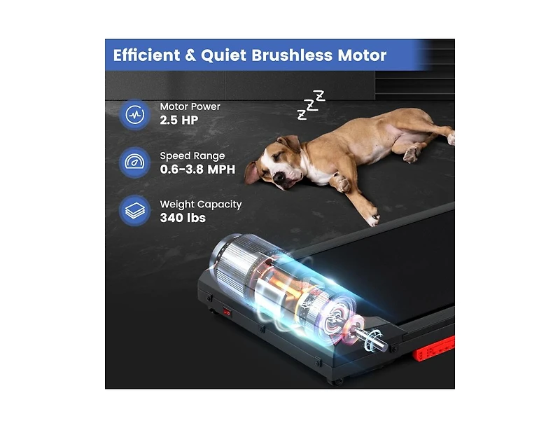 Akiudex Under Desk Walking Treadmill with App Control and Led Display