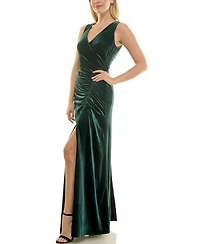 Taylor Women's Side Ruched V-Neck Dress