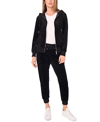 Vince Camuto Women's Velour Zip-Front Hoodie Jacket