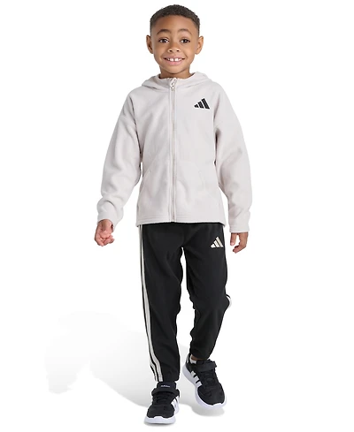 Adidas Toddler Boys 2T-5T Two Piece Winterized Hooded Jacket and Joggers Set