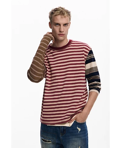 Desigual Men's Grunge striped T-shirt