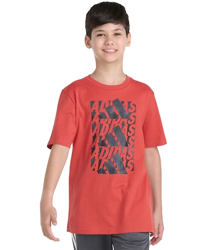 Adidas Big Boys 8-20 Short Sleeve Woodland Camo Stack T-Shirt