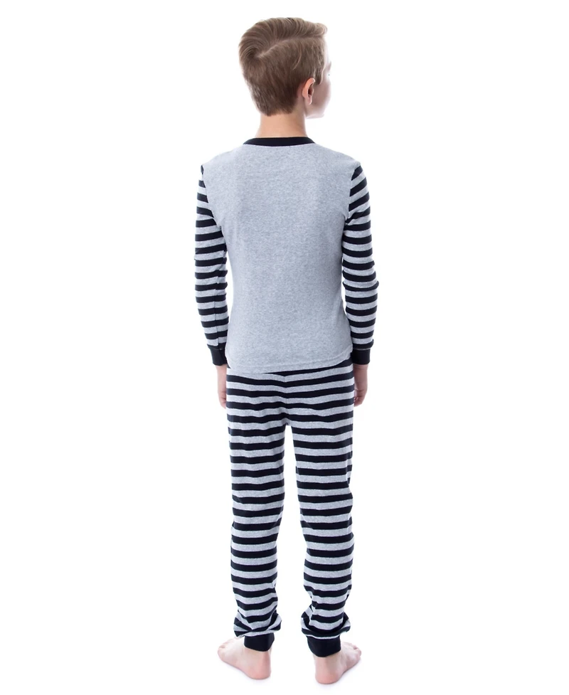 Harry Potter Big Boys Hogwarts Crest Wizarding World Sleep Tight-Fit 2-Piece Pajama Set