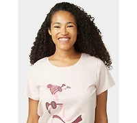 Hue Women's 2-Piece Embellished Short Sleeve Pajama Set