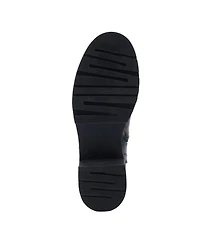 L'Artiste Women's Branchout Hand-Painted Leather Booties with Etched Botanical Motifs, Studded Buckle Strap, Inside Zipper, and Rainbow Stitching