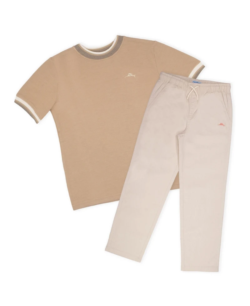 Tommy Bahama Little Boys 2 Piece T-Shirt and Pants Set Outfit