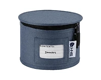 Florida Brands Hard Shell China Organizer with Dividers - Holds 12 Pieces - Durable & Stackable Storage Box for Seasonal Dishware Protection