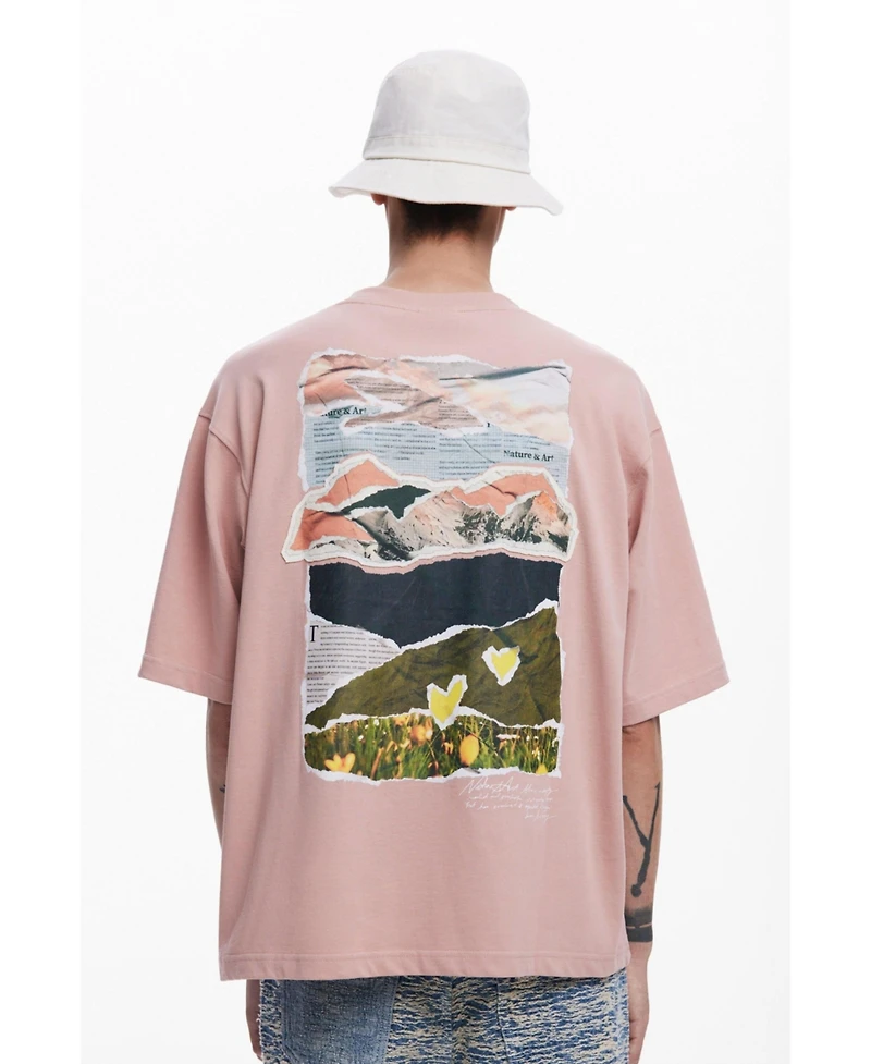 Desigual Men's Short-sleeve collage T-shirt