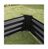 Chic Crate 4x2ft Black Metal Raised Garden Bed