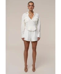 Jluxlabel Women's Drift Collared Cargo Top