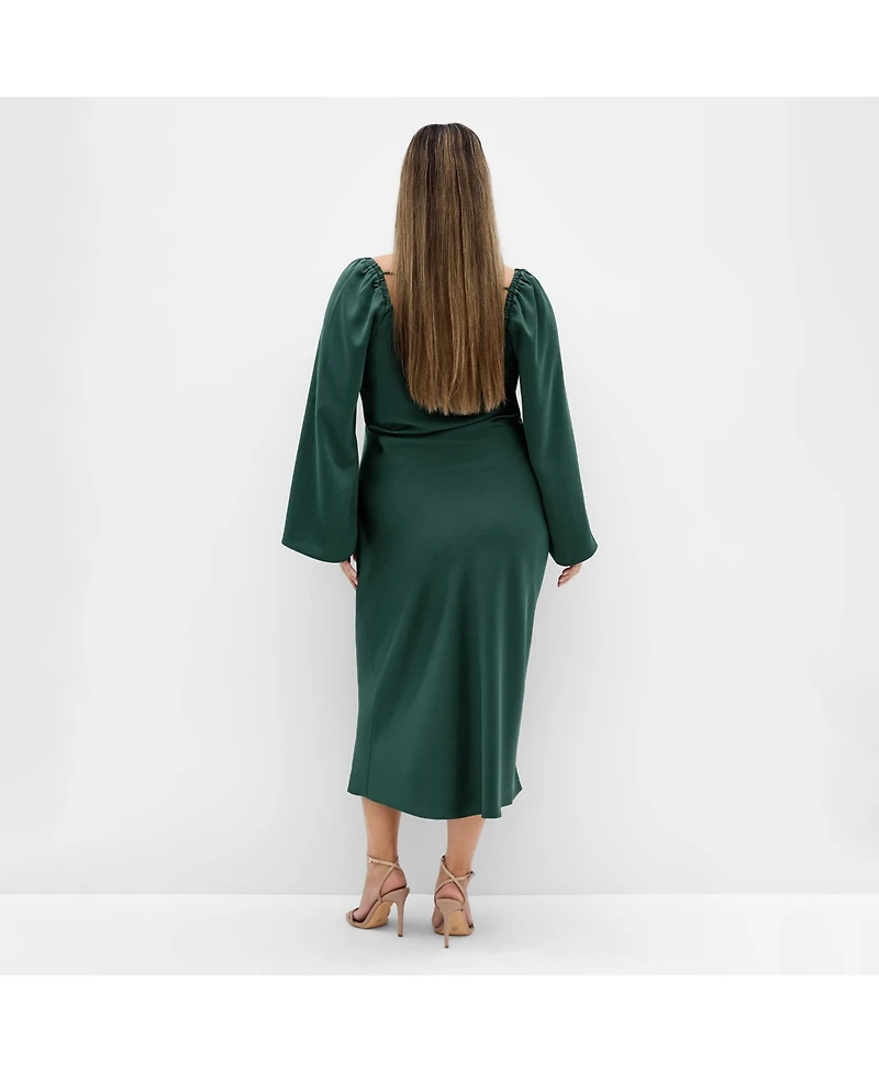City Chic Women's Plus Adelina Long Sleeve Dress