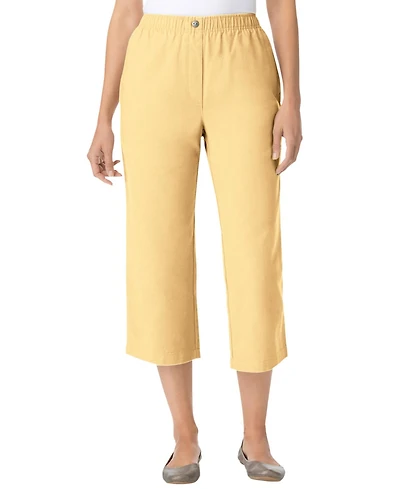 Woman Within Plus 7-Day Denim Capri