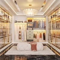 8FT Walk Closet Organizer with 3 Shelving Towers