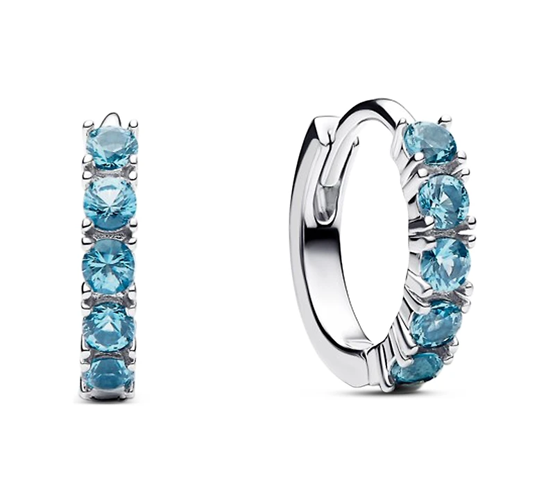 Pandora Light Blue Huggie Earrings