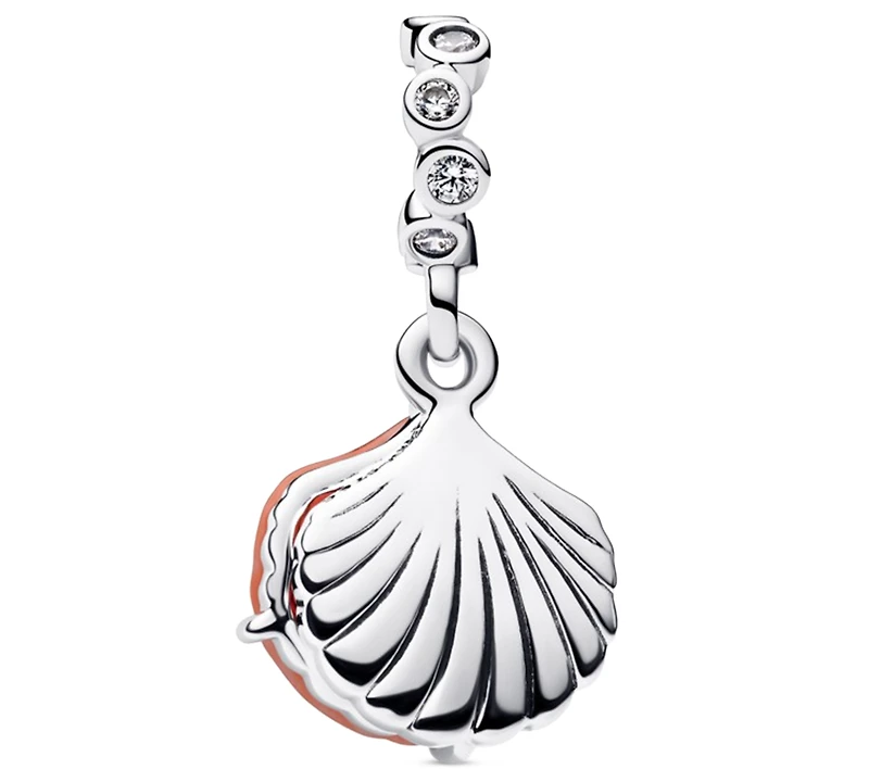 Pandora Coral Shell Double Dangle Charms