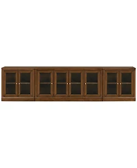 Furniture Amren 31" Wood 2 Door Console with Hutches and Bases