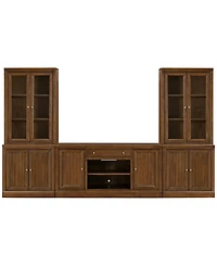 Furniture Amren 65" Wood 2 Door Console Table with Hutches and Bases