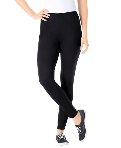 Woman Within Plus Stretch Cotton Legging