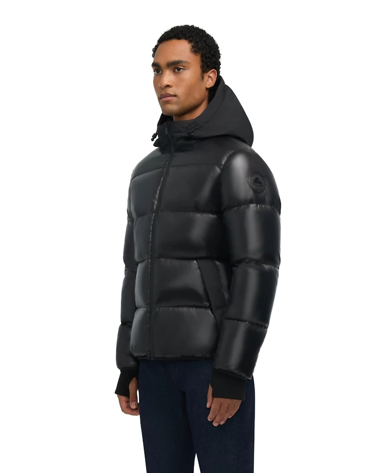 Pajar Men's Rikuto Boxy Channel Quilted Puffer with Fixed Hood