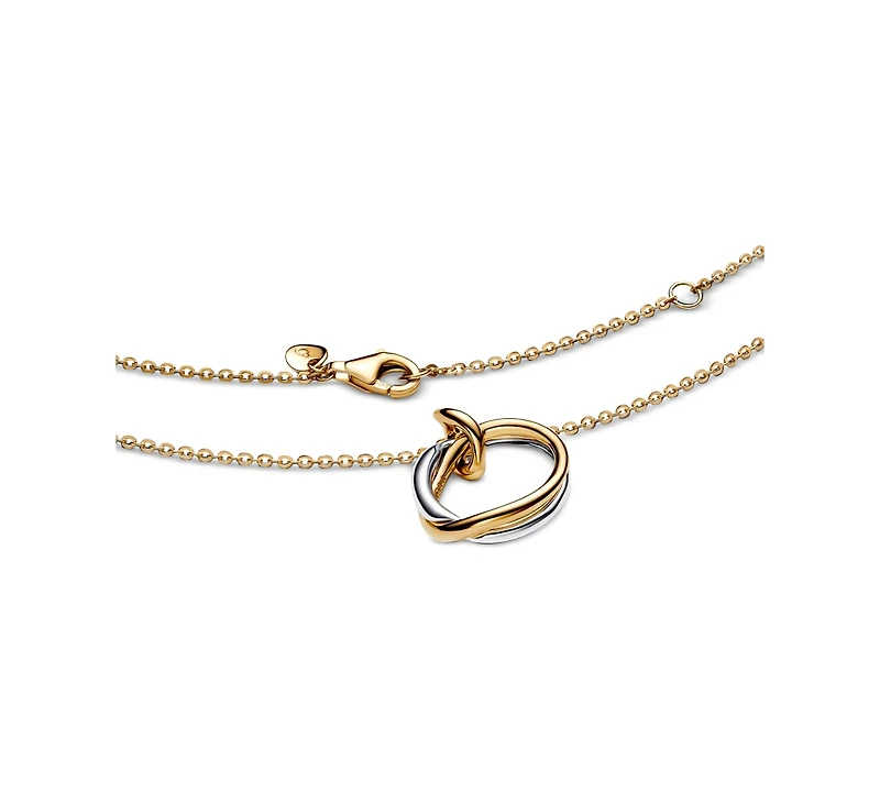 Pandora Organically Shaped Two-Tone Pendant Necklace