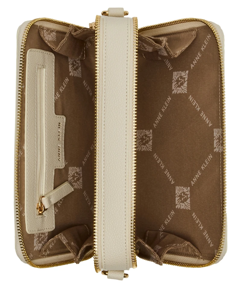 Anne Klein 3 Piece Gift Set with Double Zip Camera Crossbody