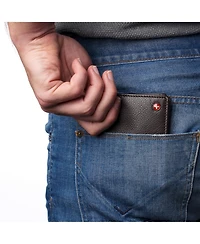 Alpine Swiss Mens Commuter Rfid Bifold Wallet 2 Id Windows Divided Bill Section