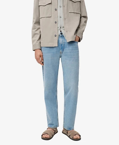 Mango Men's Moby Straight-Fit Light-Wash Jeans