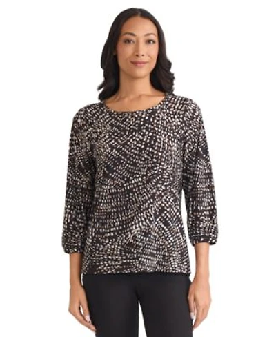 Jones New York Womens Printed Top