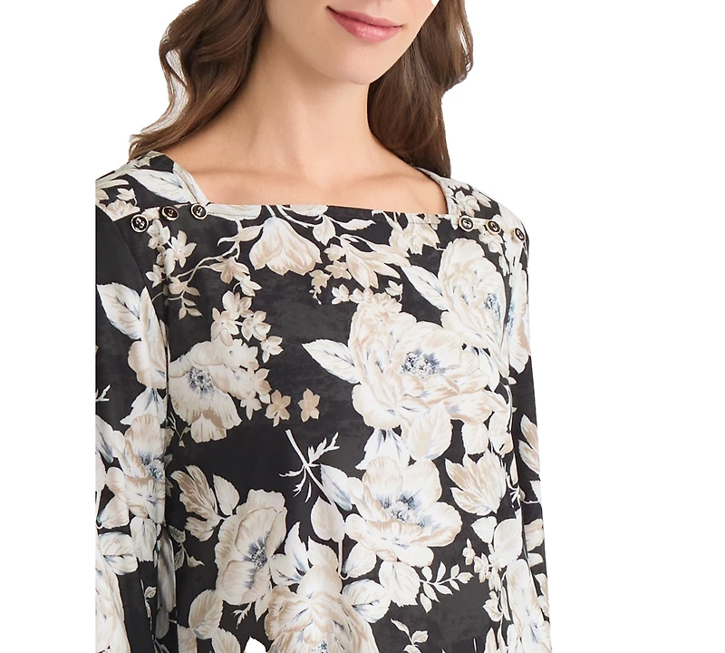 Jones New York Women's Floral Print Top