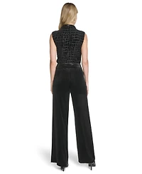 Calvin Klein Petite Wide Leg Mid-Rise Pants