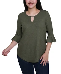 Ny Collection Women's 3/4 Bell Sleeve Pullover Top