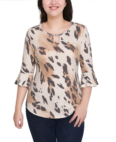 Ny Collection Women's 3/4 Bell Sleeve Pullover Top