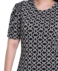 Ny Collection Women's Short Sleeve Scoop Neck Top