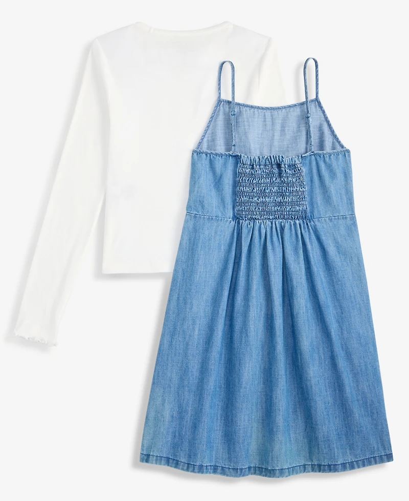 Epic Threads Girls 5-20 2-Piece Long Sleeve T-Shirt and Smocked Dress Set, Macy's Exclusive