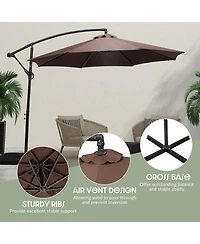 WestinTrends 10 Ft Outdoor Patio Cantilever Offset Umbrella