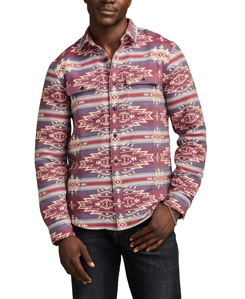 Lucky Brand Men's Long Sleeves Jacquard Humboldt Shirt