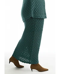 June + Vie Women's Crochet Column Skirt