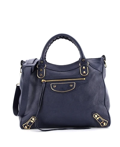 Pre-Owned Balenciaga Medium City Classic Metallic Edge Bag Leather