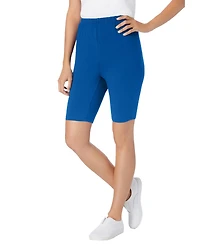 Woman Within Plus Stretch Cotton Bike Short