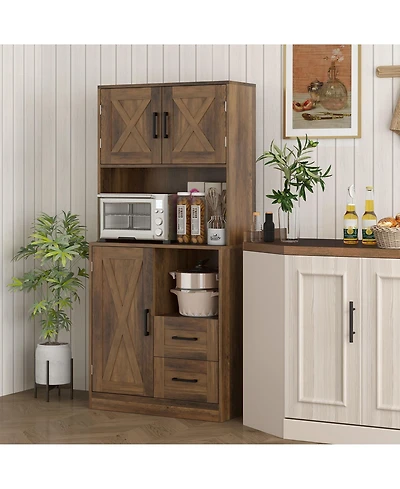 Slickblue Small Kitchen Durable Storage Cabinet with Efficient Space-Saving Design