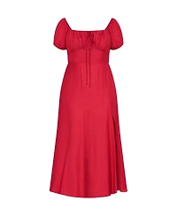 City Chic Women's Abbigail Split Maxi Dress
