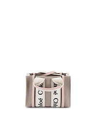 Pre-Owned Chloe Mini Woody Convertible Tote Canvas with Leather